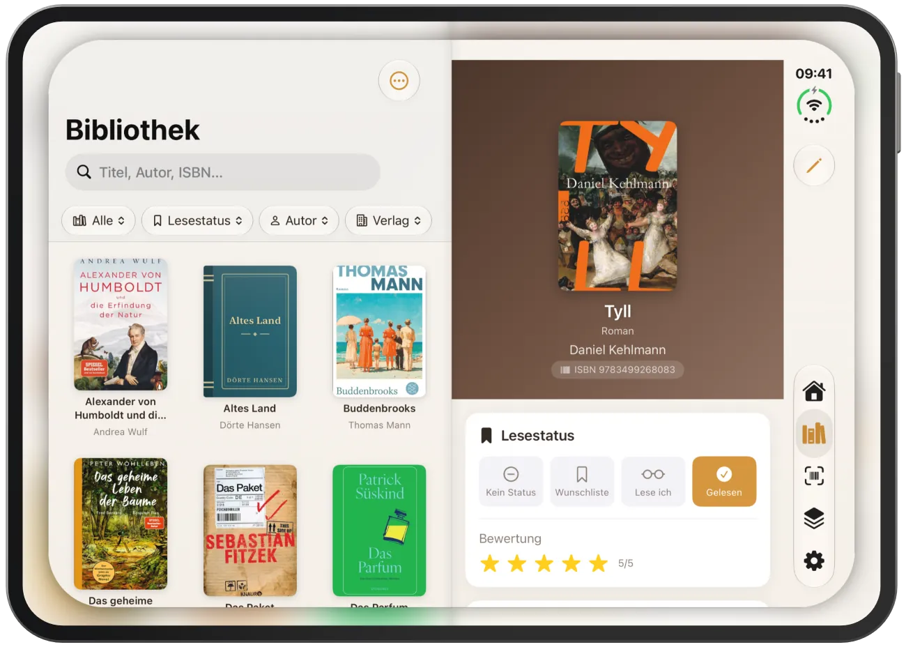 Bibliothek als Raster