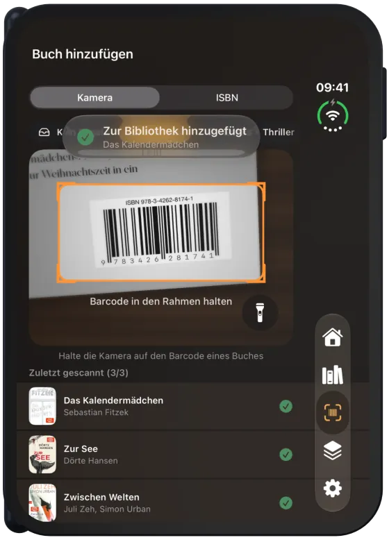 Bestätigung nach dem Scan