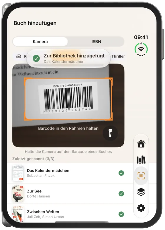 Bestätigung nach dem Scan