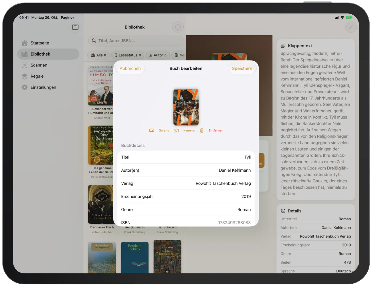 Buch bearbeiten