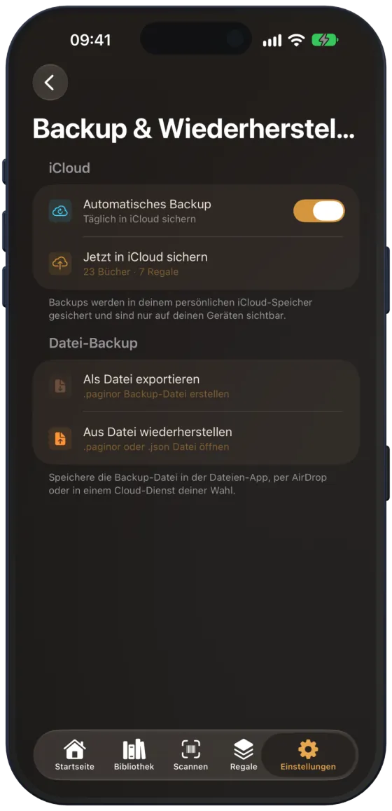 Backup & Wiederherstellung