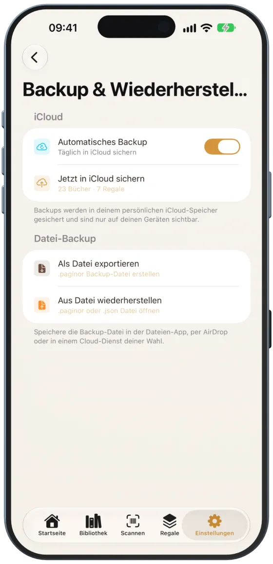 Backup & Wiederherstellung