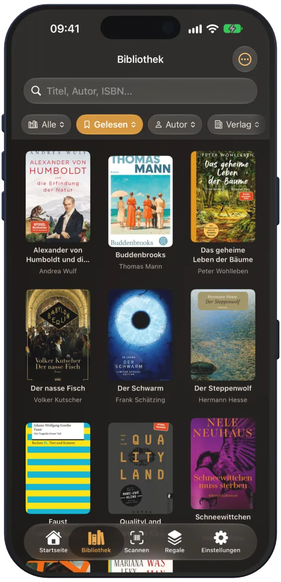 Filter „Gelesen“ ist aktiv