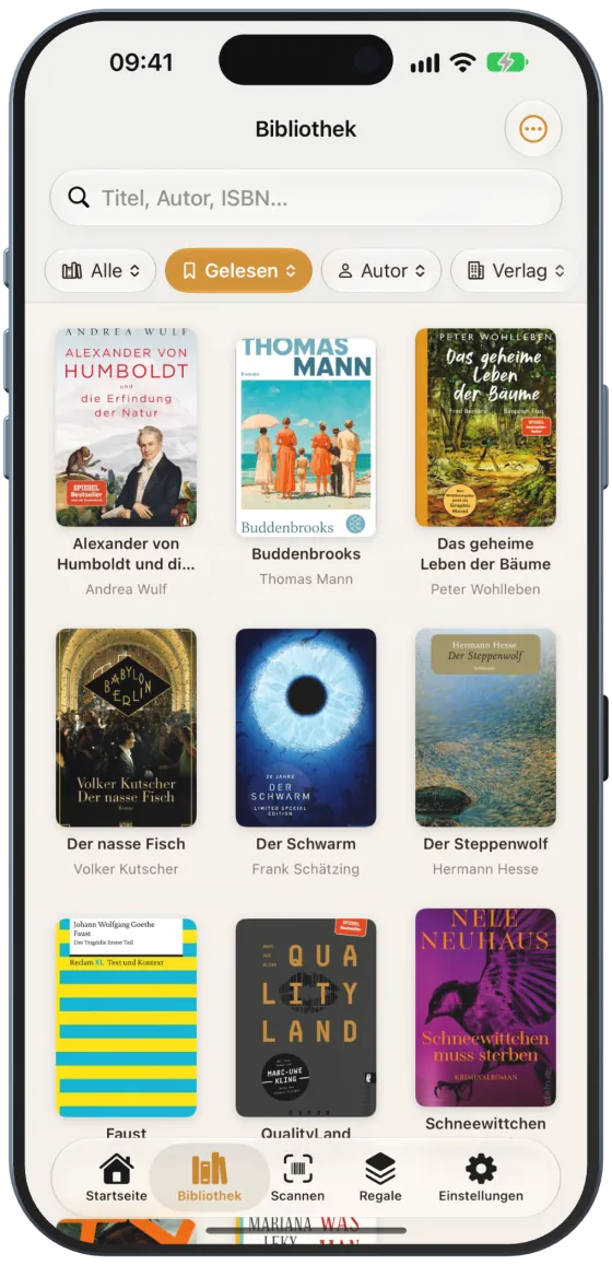 Filter „Gelesen“ ist aktiv