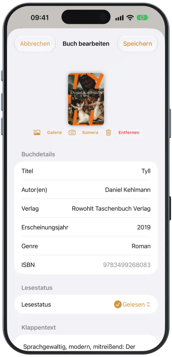 Buch bearbeiten