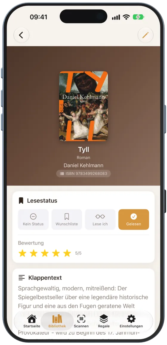 Kopfbereich und Lesestatus