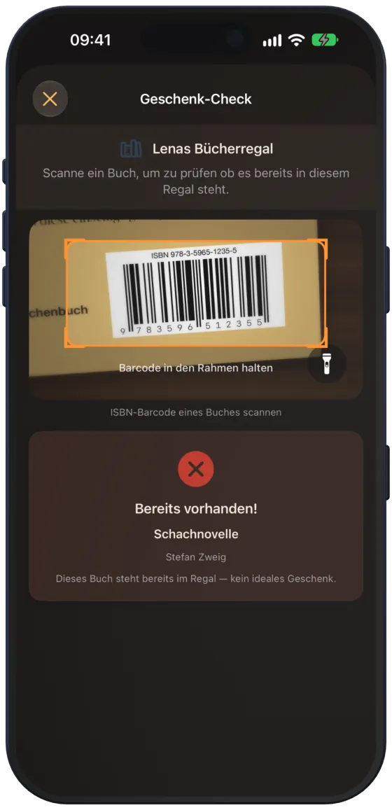 Buch ist schon vorhanden