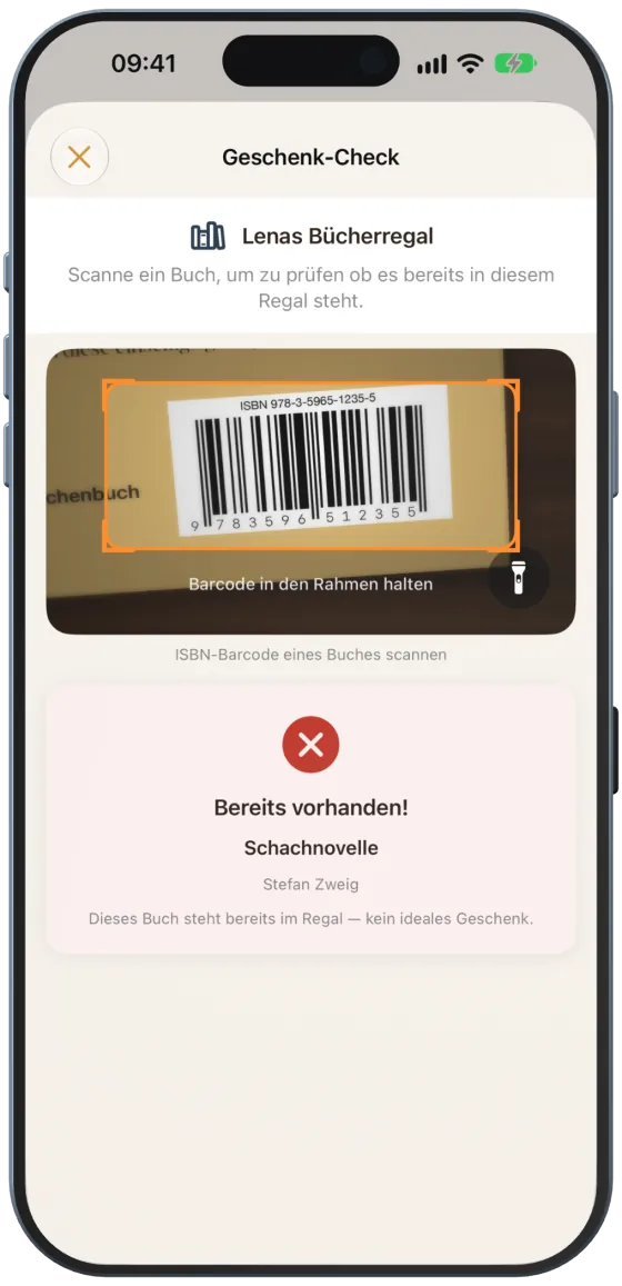 Buch ist schon vorhanden