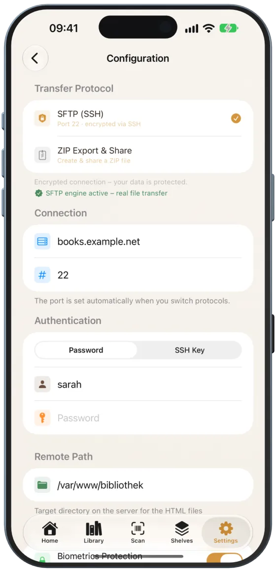 Configuration SFTP