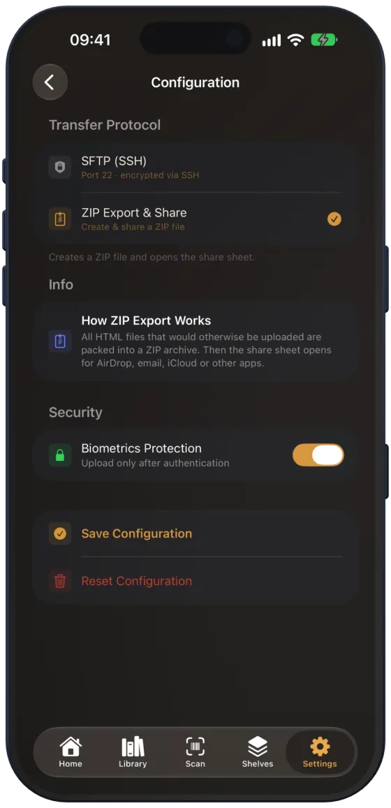 Export ZIP