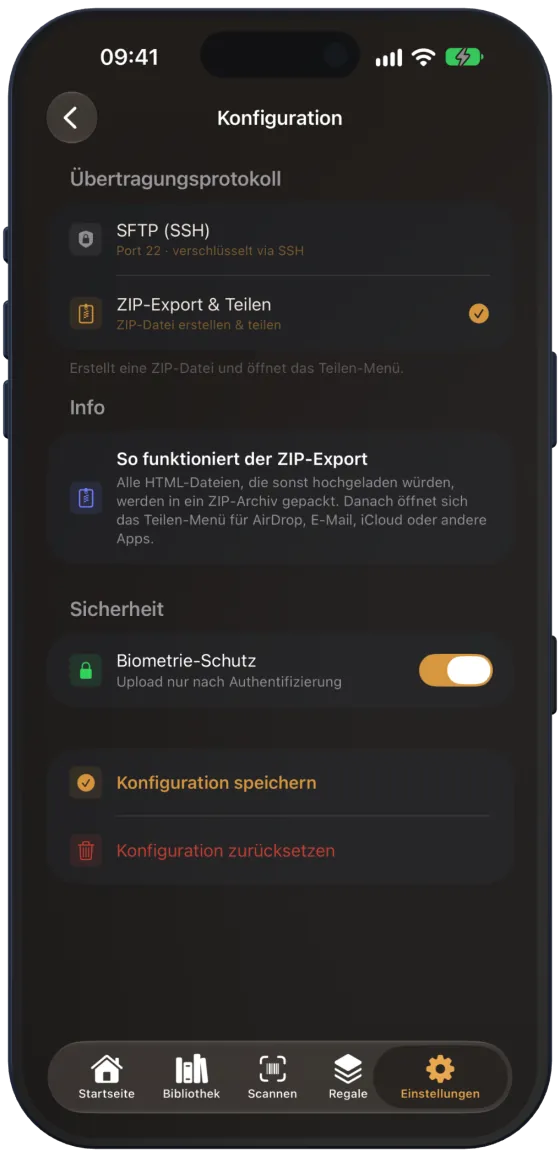 ZIP-Export