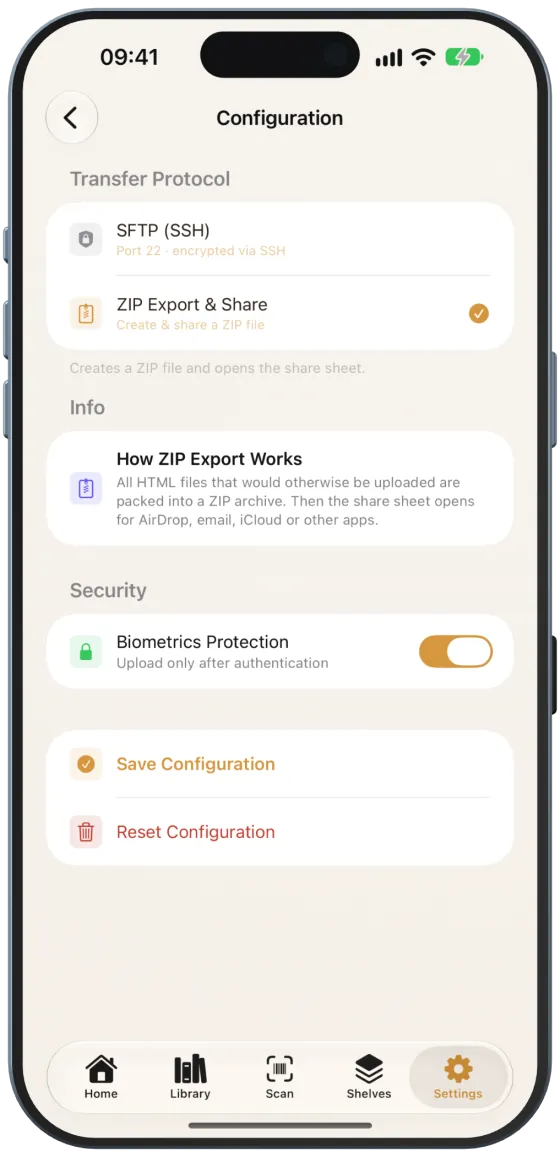 Export ZIP