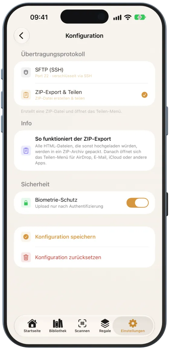 ZIP-Export