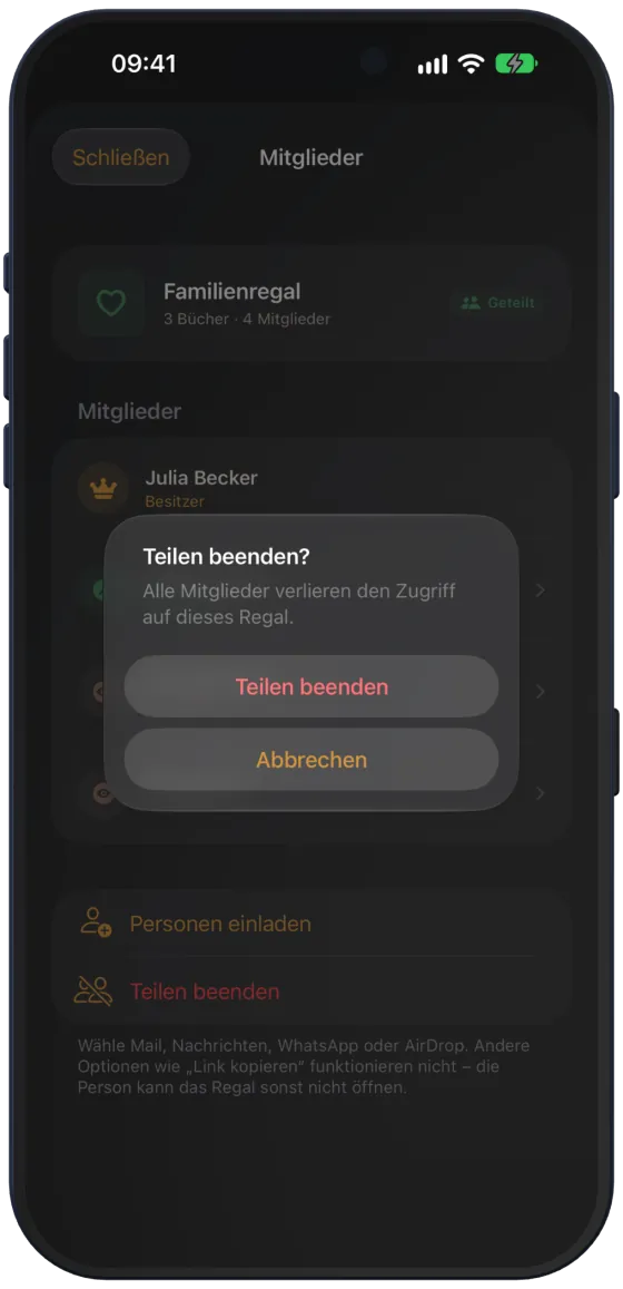 Rückfrage vor dem Beenden