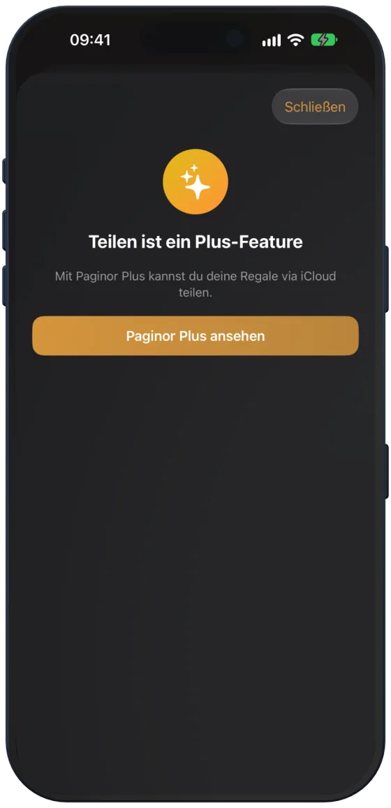 Teilen ist ein Plus-Feature
