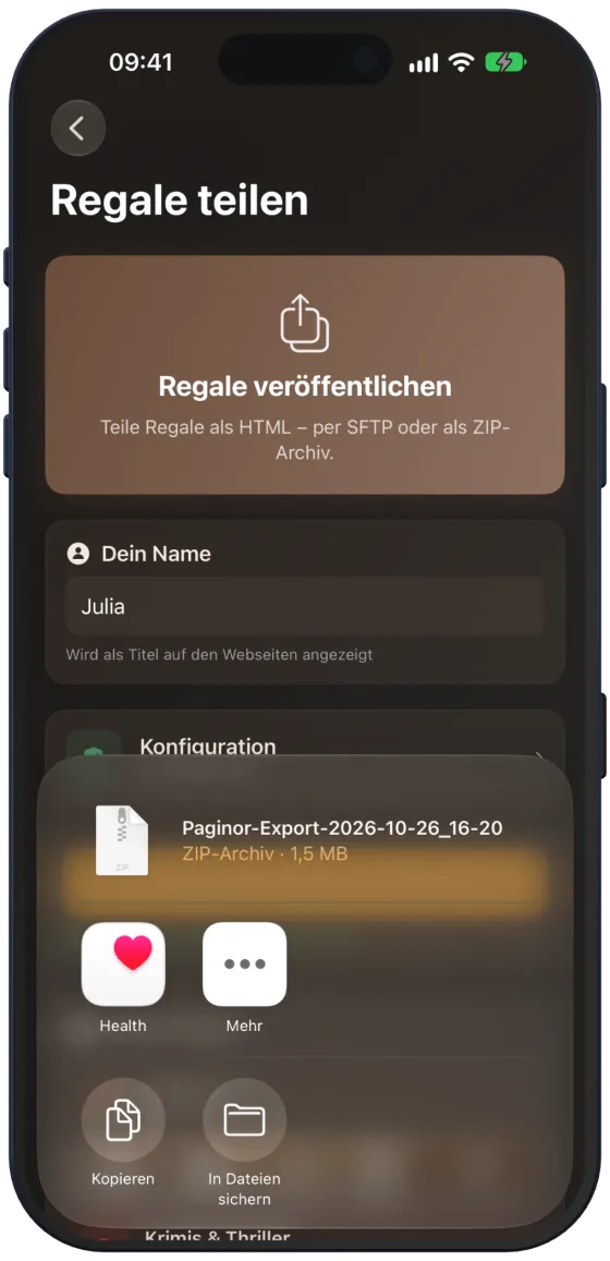 ZIP-Datei teilen
