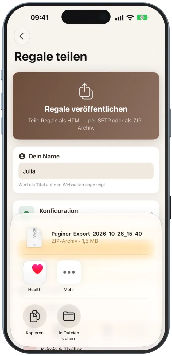 ZIP-Datei teilen